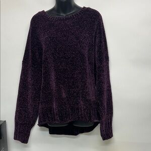 Seven7 Women's Deep Purple Crew Neck Sweater size XXL soft